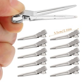 Suitable for Girls Hair Styling DIY, Pack of 30 EnteBill Hair Clips, Silver Hair Clips, 5.5 cm Hair Clips, Hairdresser Alligator Clips, Metal Hair Clips for Hair Clips, Women's Clips, Hairdressing