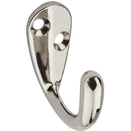 National Hardware N274-175 V162 Clothes Hooks in Satin Chrome, 2 pack