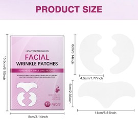 Thoquene Pack of 12 Anti Wrinkle Wrinkle Plasters, Forehead Wrinkle Patch, Face Patches