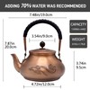 SECHUDO Classic Pure Copper Teapot without Coating, 44oz Tea Kettle