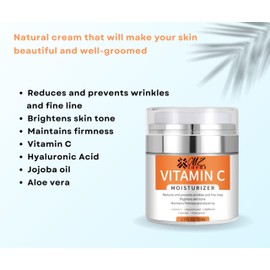 MZ Ideas Vitamin C Moisturizer face Cream - Neck and Decollete, Brighten skin - Reduces Wrinkles and fine lines, deep hydration and firming - Made in USA, 1.7 fl oz