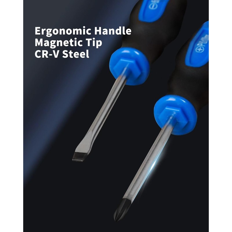 ROTATION 6PCS Magnetic Tip Screwdriver Set, 3 Phillips and 3