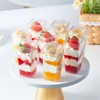 Qeirudu 3 oz Mini Dessert Cups with Lids and Spoons,