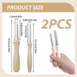 EBQOSK Straw Hole Puncher with Wooden Handles, Stainless Steel Tool for Creating Holes in Plastic Cups & Containers, Ideal for DIY Projects, Party Supplies & Beverage Service