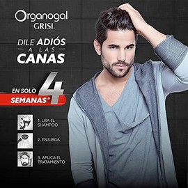 Organogal Tratamiento, color Negro Intenso, 130 ml  Shampoo Grisi negro intenso 400 ml                                                                
