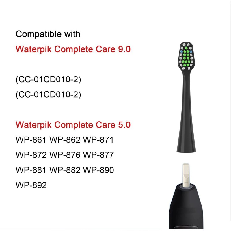 Replacement Toothbrush Heads for Waterpik Complete Care 9.0 & 5.0(8-pcs)