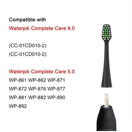 Replacement Toothbrush Heads for Waterpik Complete Care 9.0 & 5.0(8-pcs) | Compatible with: CC-01CD010-1, WP-861, WP-862, WP-871, WP-872, WP-876, WP-881,WP-977, WP-882, WP-890, WP-892, CC-01CD010-2