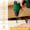 7Pcs Extra Long 9.05" Brad Point Wood Drill Bit Set,