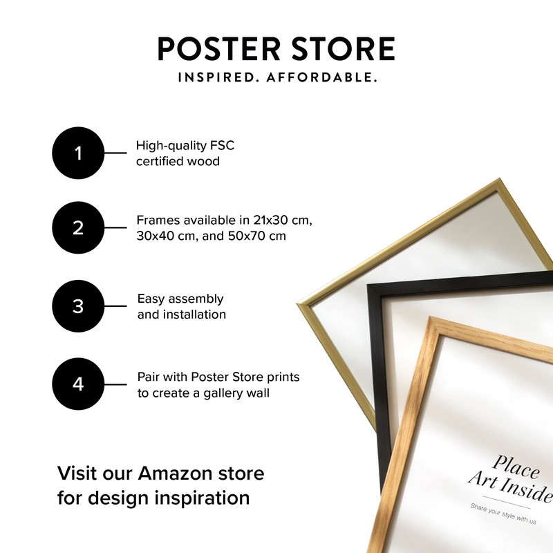 Poster Store 8x12 Black Metal Picture Frame