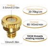 KUWAN 30pcs Brass Misting Nozzles for Cooling System 0.019" (0.5
