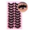 FADVAN False Eyelashes Faux Mink Lashes 6D Volume Full Cat