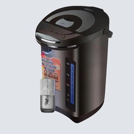 8.0 Litre Thermo Air Pot Electric Kettle,hot water kettle,OEM electric air pot Stainless steel Fast Boll Keep Warm Boiler Water Dispenser - Color: Coffee Brown