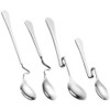 Serving Spoons Stainless Steel 4pcs Hanging Coffee Spoons, Bending Handle