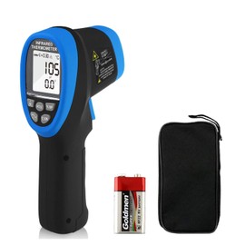 HOLDPEAK HP-1800 Profession Nine Laser Pointer Pyrometer -58℉~3272℉ (-50℃~1800℃) D:S=50:1 Non-Contact Infrared Thermometer Gun,Emissivity Adjustable,Max/Min for Melting Kiln Forge【NOT for Human】