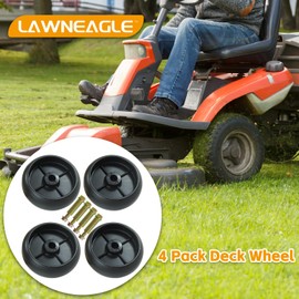 LAWNEAGLE 2 Pack GX10168 Deck Wheel Kit Replaces GX10168 for John Deere 105, 115, 125, 135, D100, D110, D120, D140, D160, D170, G100, L100, L105, L107, L108, L110, L120, L130, Z225, Z245 Lawn Tractors