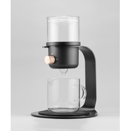 LSL LoveStyle Living Glass Tea Pot with Infusers for Loose Tea and Drip Coffee Pour Over, Semi Automatic Tea Set with Magnetic Clear Teapot, Black