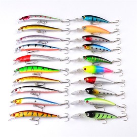 CHAWHO Artificial Bait Set - 20 Pieces Fishing Bait Set with Hook Accessory Set, Fishing Lure Set #002