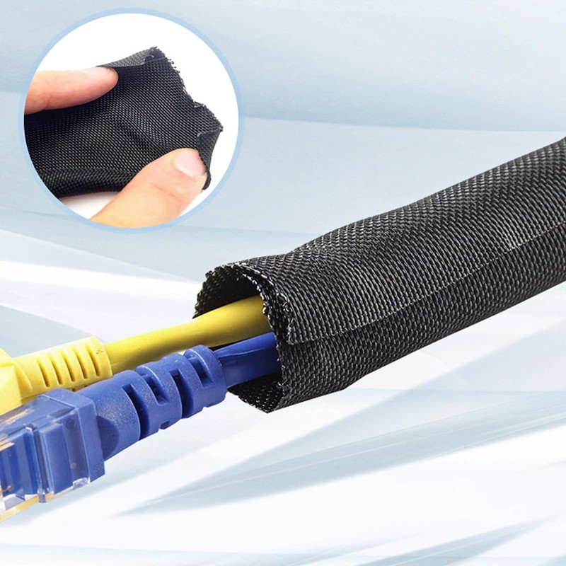 Cable conduit black, 3 m cable protection, cable conduit, flexible