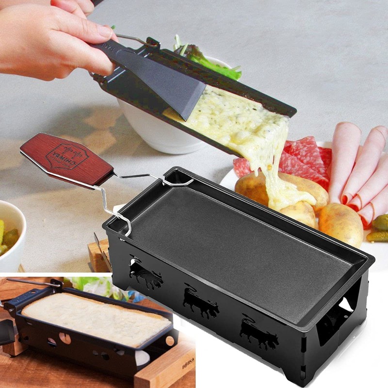 Cheese Melter Raclette Grill, Non-Stick Cheese Melter Raclette Cheese, Portable