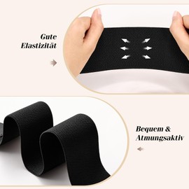 WHIPPY Women's Elastic Waist Belt for Dresses, Wide Stretch Belt with Golden Buckle, 1-Black