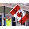 Rhungift Double Sided Canada Flag 3x5Ft, Quadruple Stitched Fly Ends,Screen