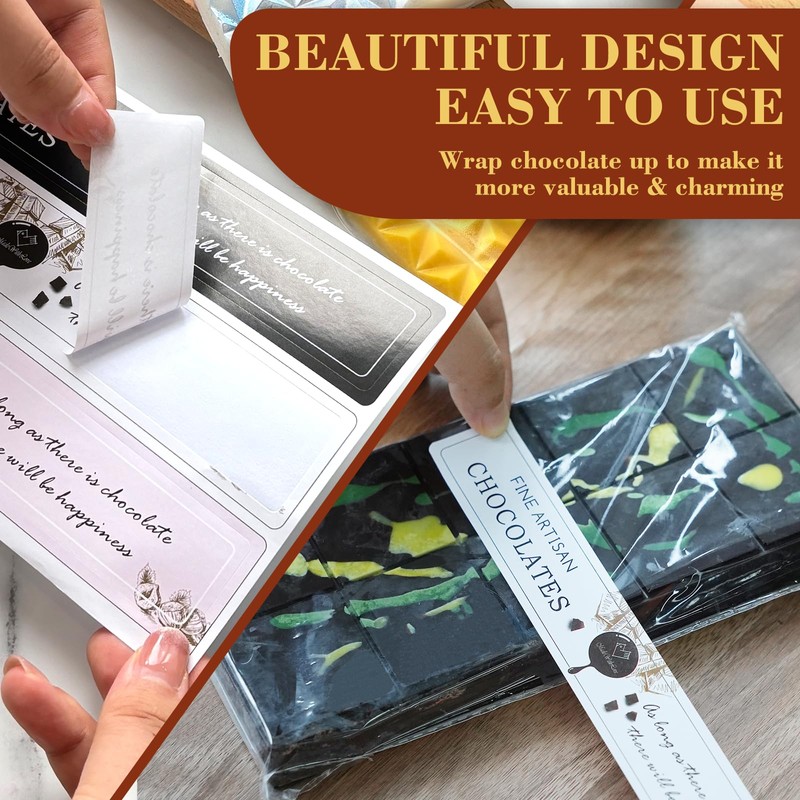 HKNMTT 190PCS Chocolate Bar Packaging Wrappers Set - 100 Large