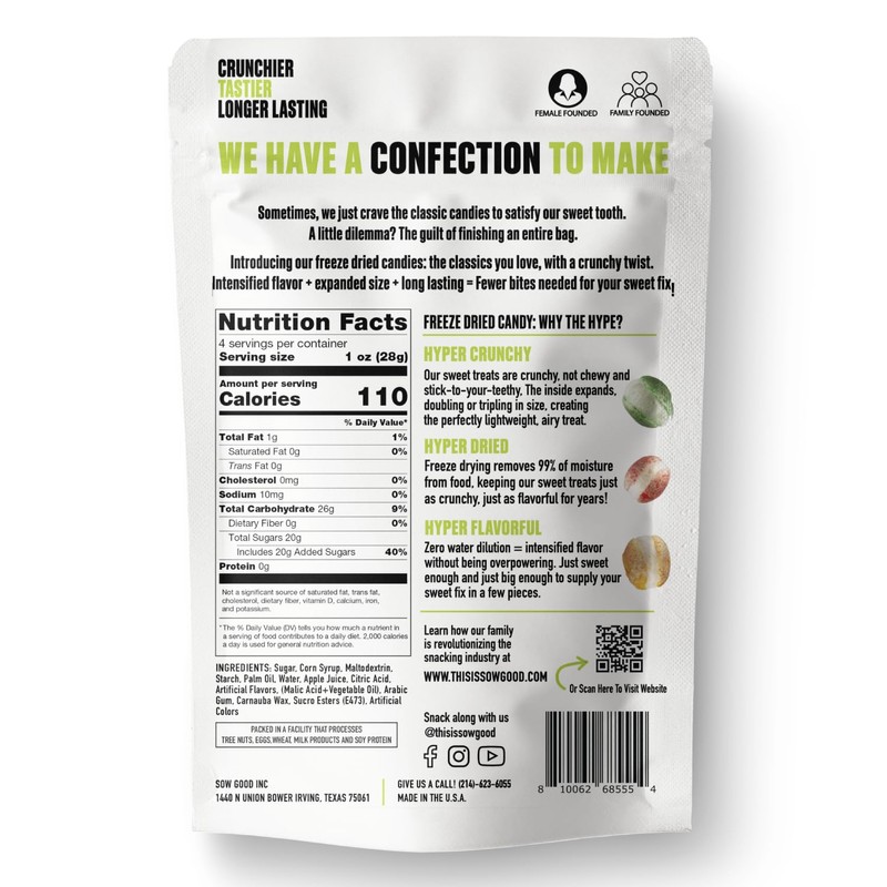 Sow Good Freeze Dried Sour Candy - Sour Spheres 2