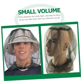 GRIRIW 5Pcs Multi Function Fishing Hat Convenient Folding Beekeeper Hat with Mosquito Net for Outdoor Travel Camping and Fishing Activities Olive Green