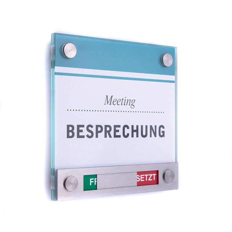 Logistic Sign System Vitrum 150/150 Door Sign with Red/Green Indicator