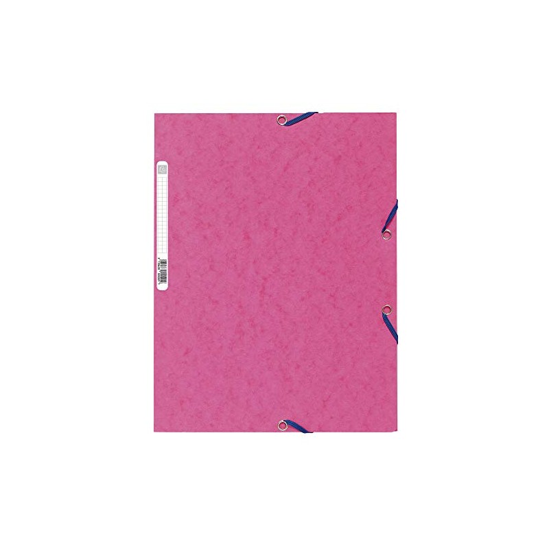 Exacompta 55520E Folder (Manila Cardboard, with elastic strap and 3