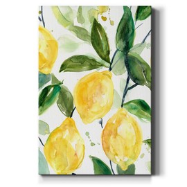 Renditions Gallery Canvas Nature Wall Art Paintings for Wall Decorations Yellow Lemons Branch Modern Abstract Wall Hanging Artwork Prints for Bedroom Living Room Office Kitchen - 8"x12" LT02