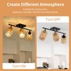 AIBISOD 3-Light Rattan Ceiling Lighting Kits Track Lighting Fixture with