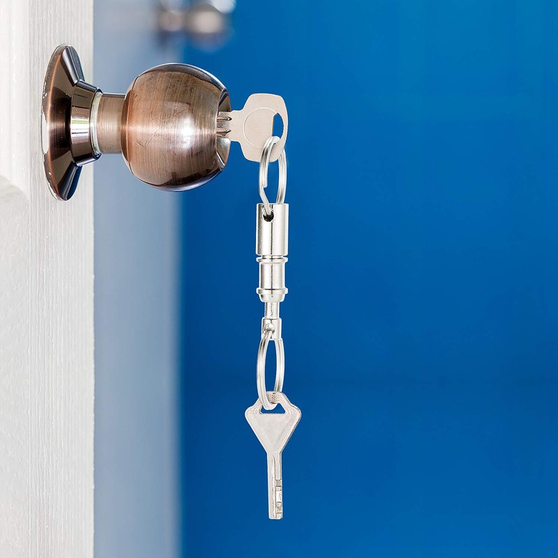 6 pieces key rings with quick release, removable key rings