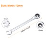 HARFINGTON 2pcs Ratcheting Wrench 10mm Metric 12PT Cr-V Polished Chromed