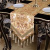 Modern Luxury Jacquard Fabric Floral Table Runners And Dresser Scarves
