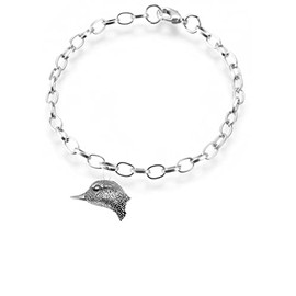 c27 Duck fine lead free English Pewter charm on a belcher link chain anklet bracelet