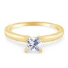 Jewel Zone US Princess Cut White Cubic Zirconia Anniversary Solitaire