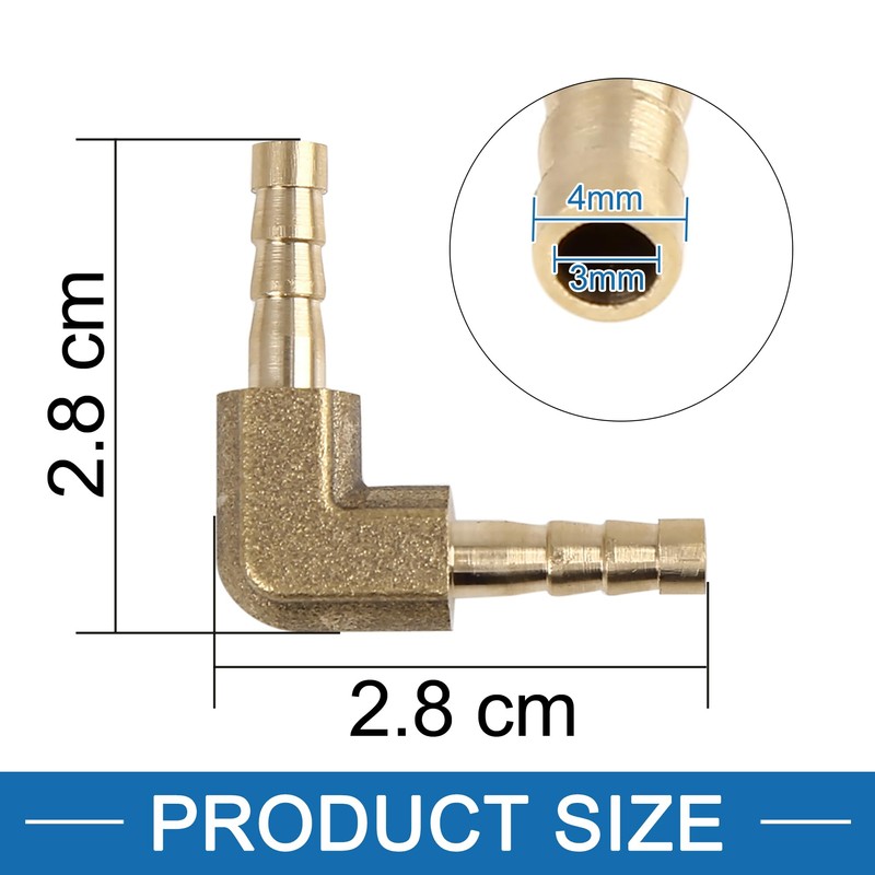 A ABSOPRO Hose Barb Elbow 90 Degree Brass Fitting for