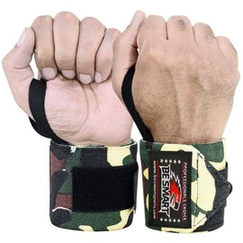 BeSmart Heavy Duty Wrist Wraps (Pair) ''Limited Deal''- Wrist Support Braces for Men & Women - Weight Lifting, Crossfit, Powerlifting, Strength Training (Green Camo)