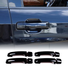 Aunginsy Exterior Door Handle Trim Covers Compatible with Toyota Tundra 2007-2021 & Sequoia 2008-2020 Car Front Rear Door Handle Cover Outside Door Handle Outer Covers Protector Shell ABS Accessories