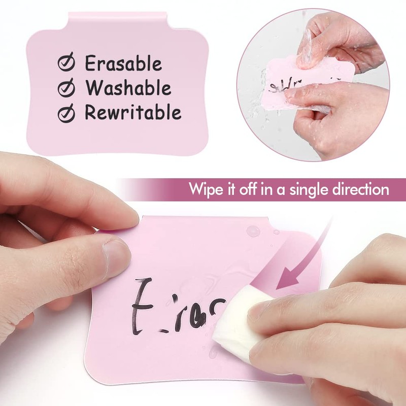 12PCS Basket Labels Clip On for Storage Bins, Removable &
