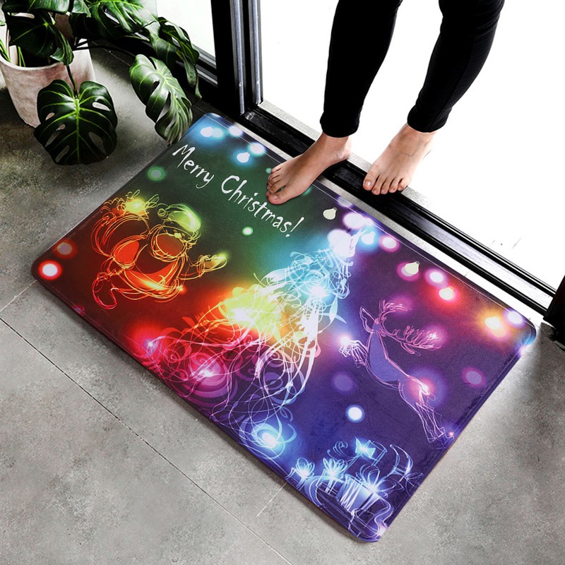 Christmas Light Pattern Home Entrance Bathroom Kitchen Anti slip Floor