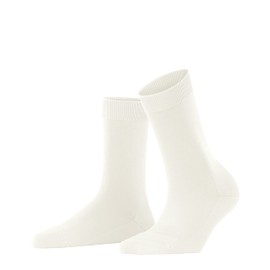 FALKE Women's ClimaWool Socks Breathable Climate Regulating Odour-Inhibiting Wool Lyocell Very Durable Reinforced Elegant Fine Ultra Light Feel on the Skin 1 Pair, White (off-white 2040)