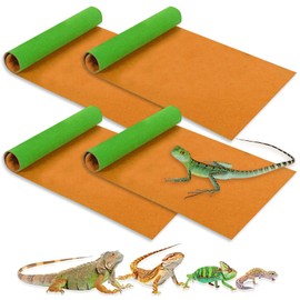 Tfwadmx 4 Pcs Reversible Reptile Carpet 11.8" x 19.7" Terrarium Bedding Substrate Liner Reptile Mat Cage Supplies Bearded Dragon Floor Mat for Lizard Turtle Snake Gecko Chamelon Iguana