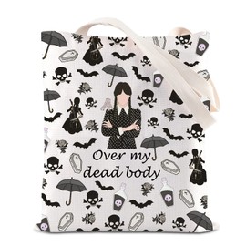 TV show Inspired Makeup Bag TV show Addams Movie Merch Cosmetic Bag Morticia Fans Gift Over my dead body Makeup Bag (dead body tote ca)