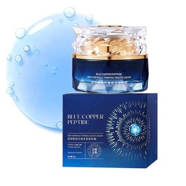 Grospe Crema facial con péptido de cobre azul - GHK-Cu hidratante para arrugas y líneas finas, tratamiento antienvejecimiento hidratante y reafirmante para cara y cuello, 1.7 onzas