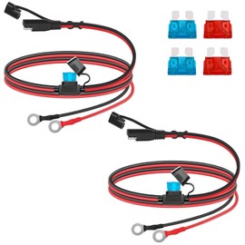 BLKing SAE Terminal Harness Accessory Cable Cord Adapter with SAE Quick Disconnect - Easy Quick Convenient for Motorcycles, Cars, ATVs and More (2 Pack)