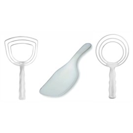Cozzini Cutlery Imports Butcher Small Tools Pack - Square Bone Dust Scraper, Round Bone Dust Scraper, and Hamburger Paddle