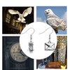 CENWA Owl and Letter Earrings Book Lover Gift Owl Dangle