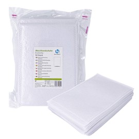 Pack of 1000 Disposable Washcloths Economy White | Soft Non-Woven Fabric | Absorbent & Gentle on the Skin | Disposable Wash Mitt Wash Cloths Ideal for Hygiene Areas - such as Baby Care, Care Services, Cosmetics and Much More